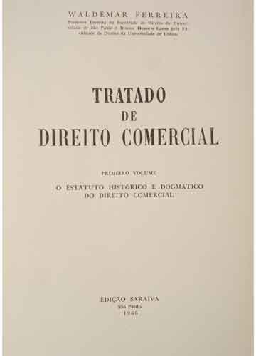 Sebo Do Messias Livro Tratado De Direito Comercial 15 Volumes